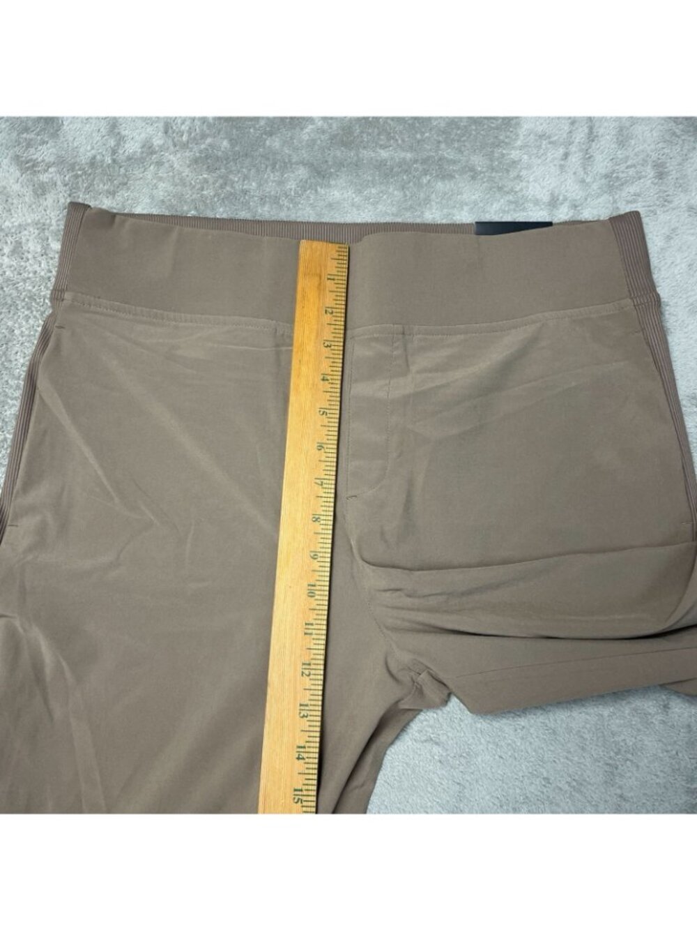 NWT Kirkland Signature L Ankle Pants Pullon Rib Panel Tan  G2241 - Picture 6 of 15
